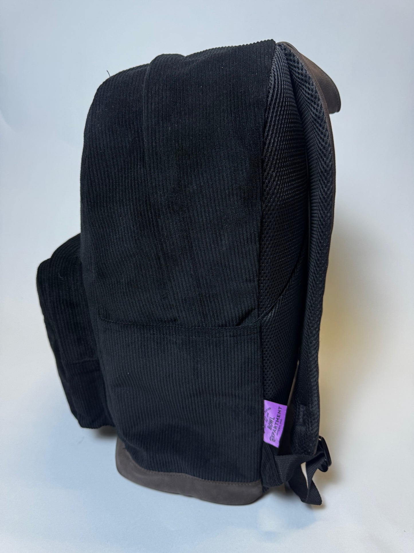Black Corduroy Back Pack