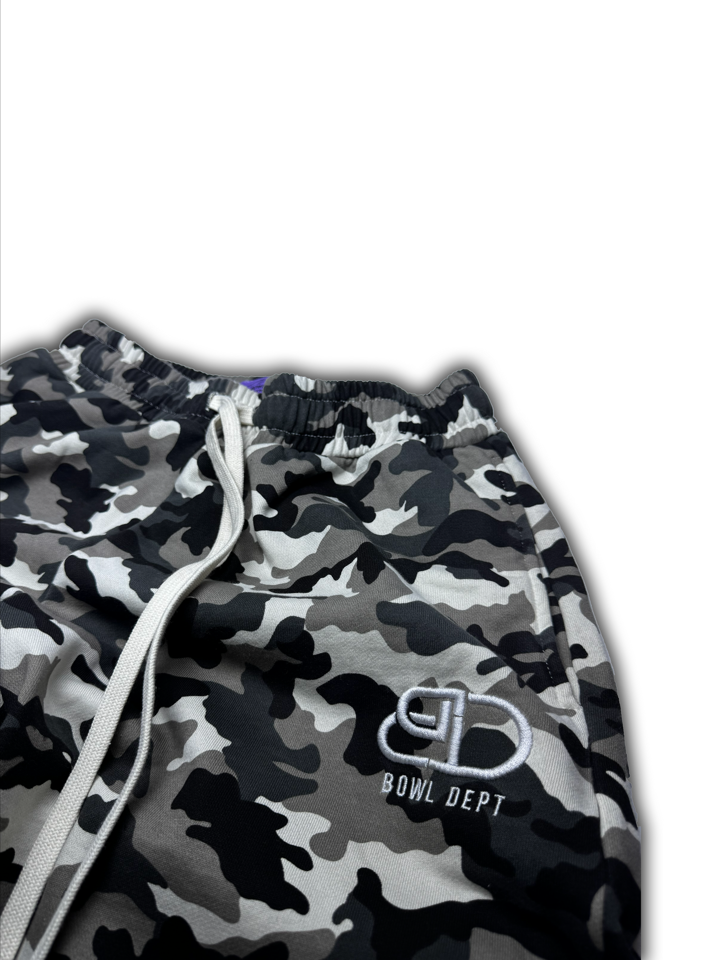 White Camo 3/4 Shorts