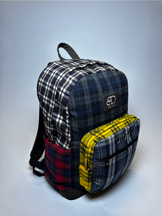 "What The" Plaid Back Pack